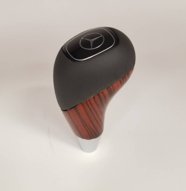 Performance Products® 251378 Mercedes® Shift Knob Kit,Zebrano Wood & Black Leather,Star Emblem