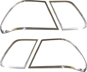 Performance Products® - Mercedes® Tail Light Rings, Chrome, 1996-2002 (210)