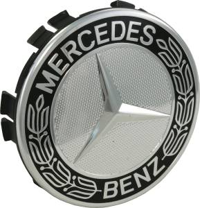 GENUINE MERCEDES - Mercedes® Black Logo Wheel Center Cap 1986-2017