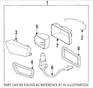 GENUINE MERCEDES - Mercedes® OEM Fog Light, Right, 1992-1999 (140)