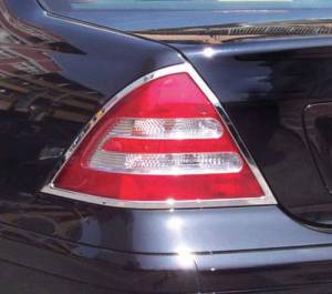 Performance Products® - Mercedes® Tail Light Rings, Chrome, Sedan, 2001-2007 (203)