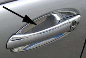 Performance Products® - Mercedes® Chrome Door Handle Top Edge Cover Set, Sedan, 2000-2006 (220)