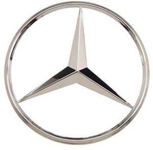 GENUINE MERCEDES - Mercedes® OEM Deck Lid Star,Superior Chrome Finish, 1985-1991 (126)