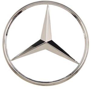 GENUINE MERCEDES - Mercedes® OEM Deck Lid Star,Superior Chrome Finish, 1988-1995 (124)