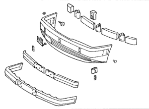 Mercedes® OEM Bumper Assembly, Front, 1986-1989 (124)