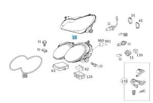 GENUINE MERCEDES - Mercedes® Headlight Assembly, Left 2003-2012 (230)