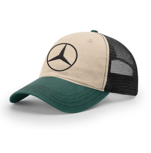 GENUINE MERCEDES - Mercedes® Richardson Washed Trucker Cap, Blue-Green/Beige/Black