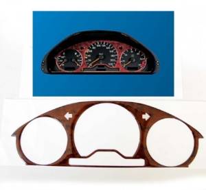 Performance Products® - Mercedes® Gauge Cluster Cover, Burlwood, 1996-1999 (210)