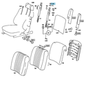 GENUINE MERCEDES - Mercedes® Eyelet for Headrest 1972-1989 (107)