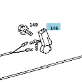 GENUINE MERCEDES - Mercedes® Front Left Window Motor, 1985-1993 (126/201)