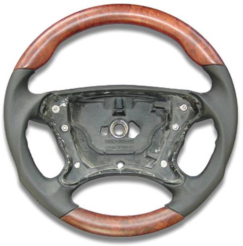 Performance Products® - Mercedes® Steering Wheel, Sports Style, MB Tiptronic, Laurelwood & Cashmere Beige Leather, CLS500