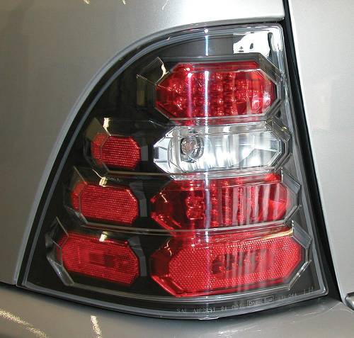 Performance Products® - Mercedes® Bermuda Black LED Tail Lights, Pair, 1998-2005 (163)
