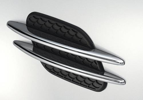 Performance Products® - Mercedes® Fender Fins, Chrome, Style I, 2005-2007 (171)