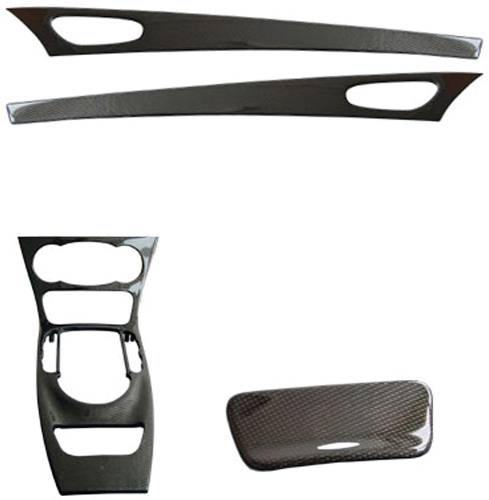 Performance Products® - Mercedes® Silver Carbon Fiber Interior Kit, 2005-2009 (230)