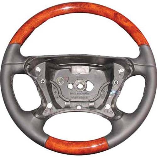 Performance Products® - Mercedes® Steering Wheel, Classic Style, Leather, Chestnut & Alpaca Grey, 2003-2008
