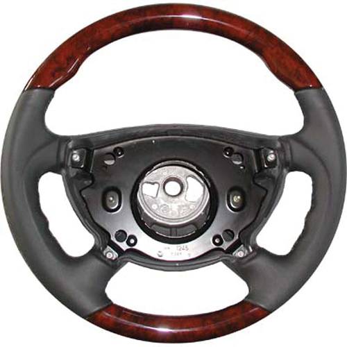 Performance Products® - Mercedes® Steering Wheel, Ergonomic Style, Burlwood & Stone Leather, E500/E320, 2003-2006 (211)