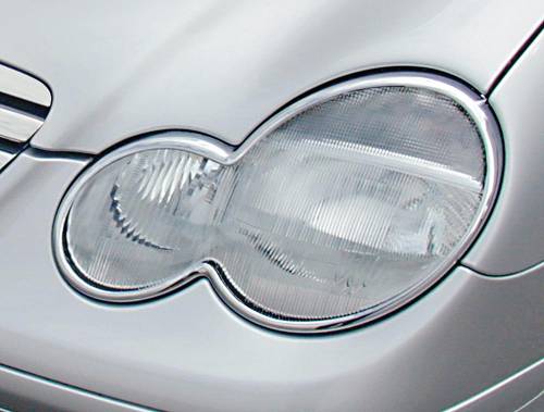 Performance Products® - Mercedes® Chrome Headlight Rings, Coupe, 2001-2005 (203)