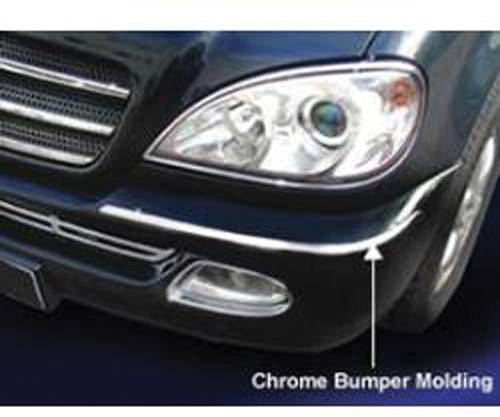 Performance Products® - Mercedes® Bumper Molding With Headlight Washers, Chrome, 2002-2005 (163)