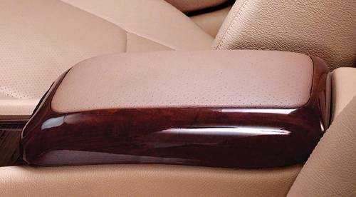 Performance Products® - Mercedes® Center Armrest Cover, Laurelwood/Charcoal Leather Insert, 2001-2003 (203)