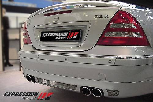 Performance Products® - Mercedes® Expression EX-C "Motorsport" Rear Exhaust Spoiler With Dual Exhaust Openings and Quad Tips, 2001-2003 (203)