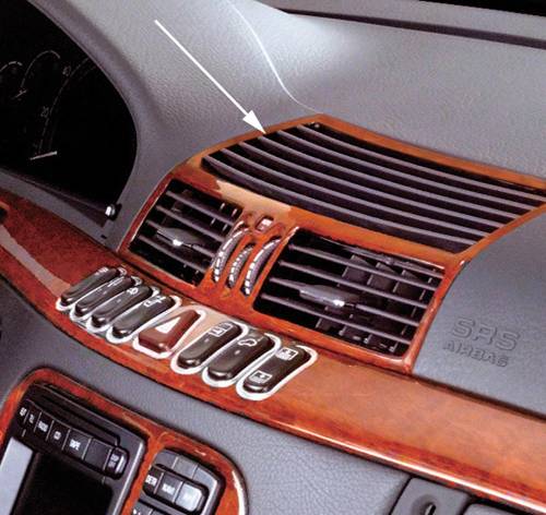 Performance Products® - Mercedes® Front Air Vent Covers, Burlwood, 3-Piece, 2000-2006 (220)