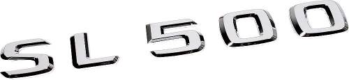 GENUINE MERCEDES - Mercedes-Benz® OEM "SL500" Trunk/Deck Lid Emblem, Chrome, 1994-2006 (129/230)