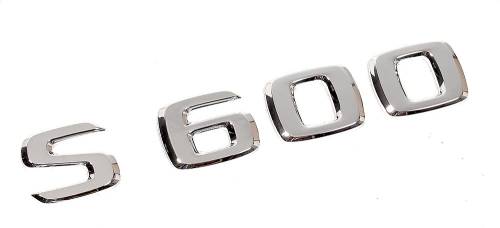 GENUINE MERCEDES - Mercedes® OEM "S600" Emblem, Silver, 1994-2006 (140/220)