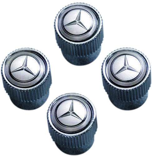 GENUINE MERCEDES - Mercedes® Silver Tire Valve-Stem Covers