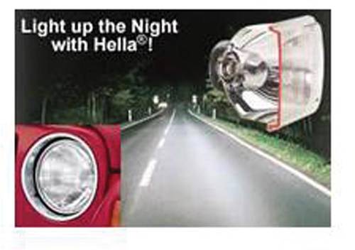 HELLA - Mercedes® Headlight,Hella Vision Plus Halogen,Sae 200mm,Rectangle, 1981-1986 (126/201)