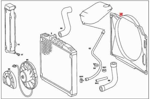 GENUINE MERCEDES - Mercedes® Fan Shroud, 1973-1980 (116)