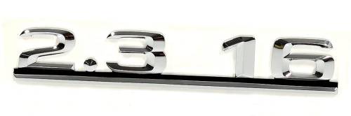 GENUINE MERCEDES - Mercedes® OEM Emblem,Script "2.3 16",Chrome,1986-1987 (201)