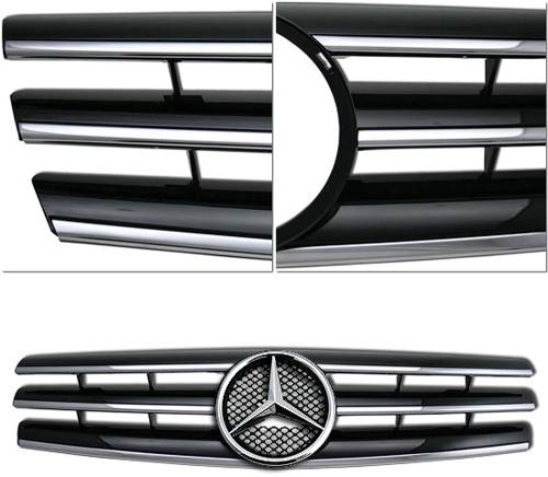 Performance Products® - Mercedes® Grille, Black Three Bar, For SL