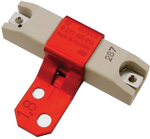 Performance Products® - Mercedes® Ballast Resistor, Red Bracket,1.8 Ohms, 1967-1973