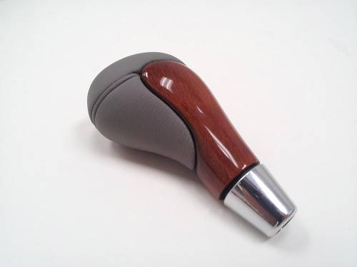 Performance Products® - Mercedes® Shift Knob Kit, Eucalyptus & Alpaca Gray Leather, 2003-2006 (220)