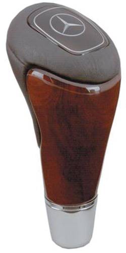 Performance Products® - Mercedes® Shift Knob Kit,Burlwood & Oyster Leather,Star Emblem, 1998-2003