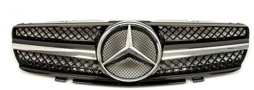 Performance Products® - Mercedes® SL Single Bar Grille, Black, 2002-2008 (230)