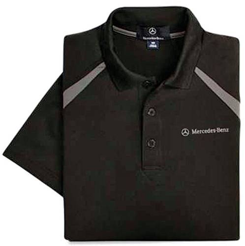GENUINE MERCEDES - Mercedes® Men's Body Maping Polo Shirt, Gray/Black With Logo