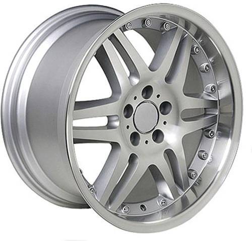 Performance Products® - Mercedes®  18 x 8.5 Monoblock Split Spoke Replica Wheel, Silver With Machined Face, 1994-2016