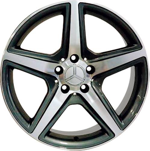 Performance Products® - MERCEDES® REPLICA WHEEL, 18 X 8.5, C300, MACHINED GUNMETAL WITH A MACHINED FACE, 1994-2011