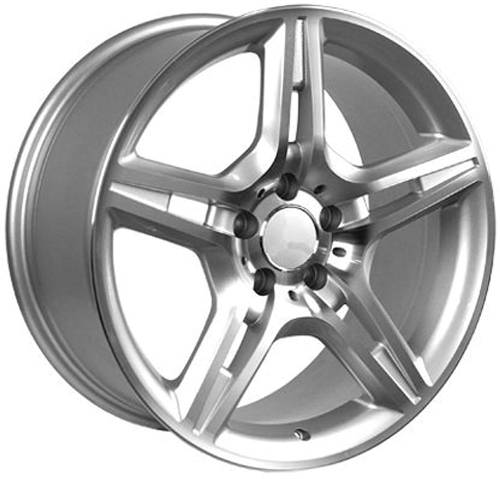 Performance Products® - MERCEDES® REPLICA WHEEL, 18 X 9.5, AMG, SILVER WITH A MACHINED FACE, 1994-2011