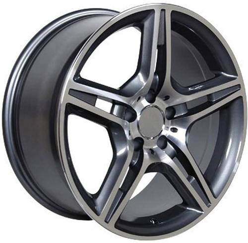 Performance Products® - Mercedes® Replica Wheel, 18 X 9.5, AMG, Gunmetal With A Machined Face, SL Class, 2003-2011