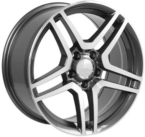 Performance Products® - Mercedes® Replica Wheel, 19 X 9.5, AMG, Gunmetal With Rivets, 1989-2005