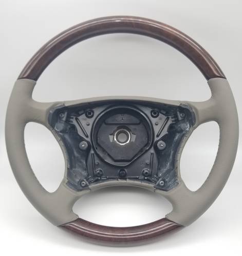 Performance Products® - Mercedes® Steering Wheel, Classic Style, Burlwood & Oyster Leather, 2000-2002 (220)