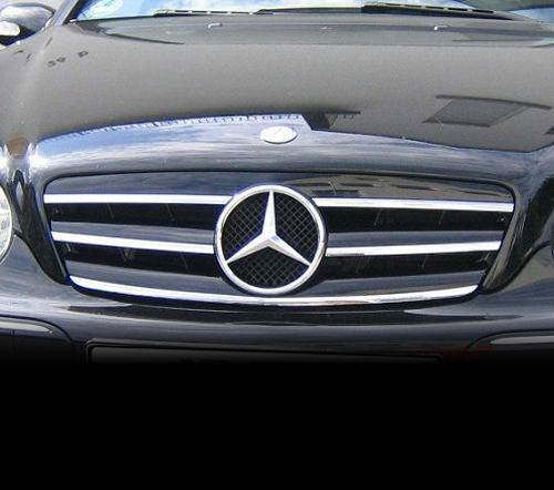 Performance Products® - Mercedes® Grille, CL Style, Black with Chrome Strips, 2001-2007 (203)