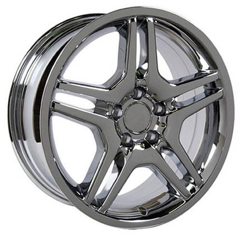 Performance Products® - Mercedes® Wheel, AMG Dual Spoke Replica, Chrome, 18" x 9", 2003-2006 (215/220)