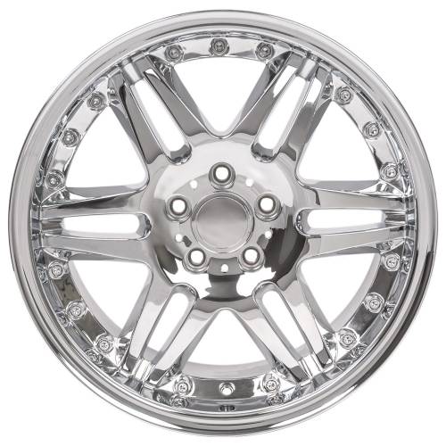 Performance Products® - Mercedes® Replica Wheel, 18 x 8.5, Monoblock Split Spoke, Chrome With Machined Face, 1994-2016