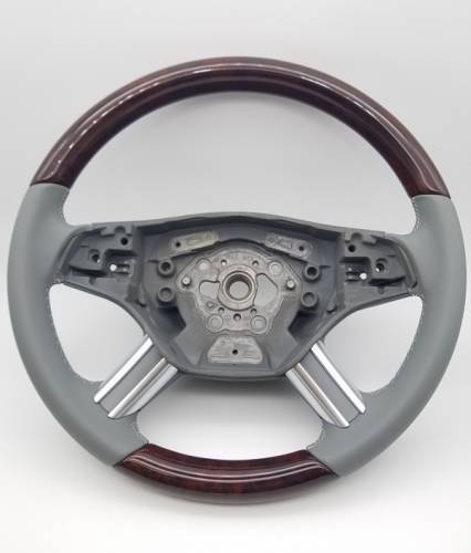 Performance Products® - Mercedes® Steering Wheel, Standard Style, Burlwood & Alpaca Grey Leather, 2006-2012 (164)