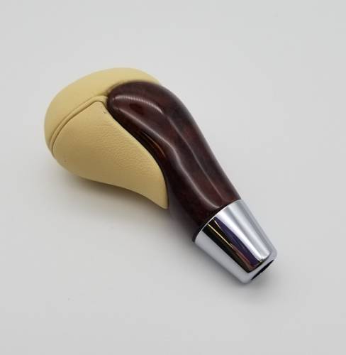 Performance Products® - Mercedes® Burlwood/Cream Leather Shift Knob, S-Class, 2000-2006 (220)
