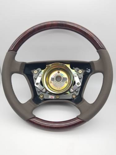 Performance Products® - Mercedes® Steering Wheel, Classic Style, Burlwood & Dark Stone Leather, 1994-1999 (140)