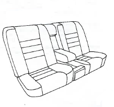 Performance Products® - Mercedes® Rear Seat Cover, Without Headrest, Leather, 380/500/560SEC Coupe, 1981-1991 (126)